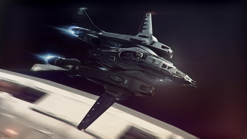 Star Citizen, video games, Vanguard Warden, spaceship, 4K, science fiction