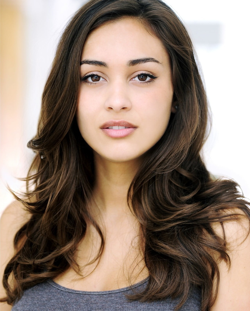 long hair, indoors, beautiful people, fashion, front view, portrait, women, beautiful woman, shirt, hair, human face, Lindsey Morgan, Latinas, brown, looking at camera