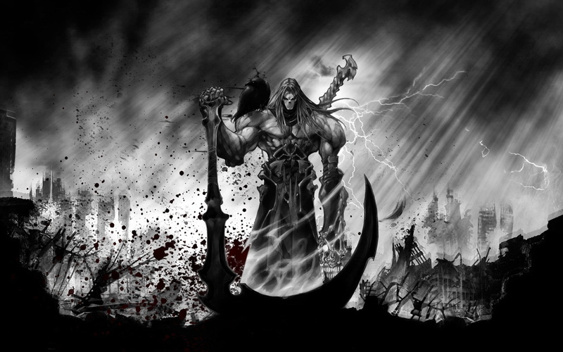 black Color, Darksiders II, illustration, night, halloween, Raven, arts culture and entertainment, nature, blurred motion, water, evil, men, horror, outdoors