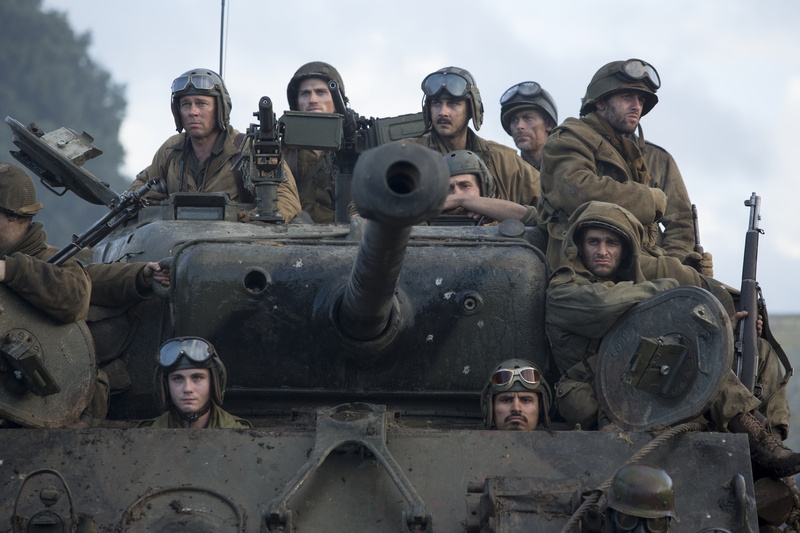 day, gun, military, conflict, " Fury", looking at camera, Brad Pitt, flag, rifle, government, power, weapon, battle, armored Tank, outdoors, M4 Sherman