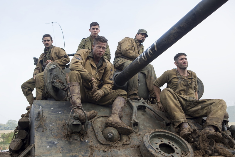 military uniform, the past, architecture, movie, young men, young adult, Fury, still, tank, " Fury", army soldier, government, day, gun, Brad Pitt, armed forces