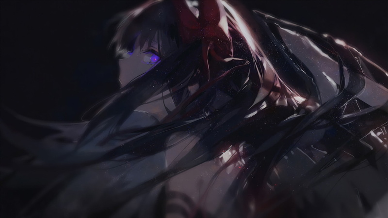 glowing eyes, anime girls, 1080P