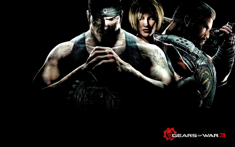 black background, Gears of War 3, people, lifestyles, real people, adult, strength, young adult, shirtless, young men, masculinity, indoors, Gears of War