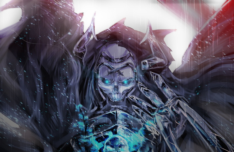 raining, king hassan, 1080P, Anime, skull, fate grand order
