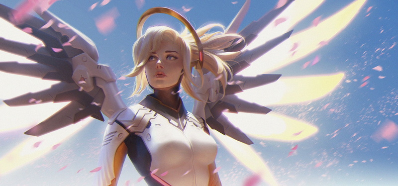 Mercy, Angela Ziegler, Overwatch, 720P