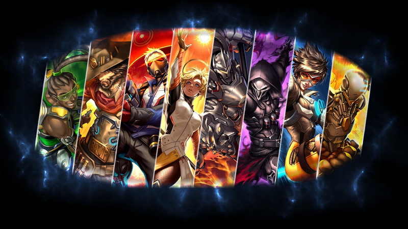 Lúcio (Overwatch), McRee (Overwatch), Reinhardt (Overwatch), Tracer (Overwatch), Mercy (Overwatch), 1080P, Soldier  76 (Overwatch), Zenyatta (Overwatch)