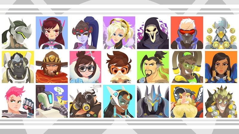 Mei (Overwatch), Soldier: 76 (Overwatch), McCree (Overwatch), Tracer (Overwatch), Hanzo (Overwatch), Pharah (Overwatch), Genji (Overwatch), Overwatch, D.Va (Overwatch)