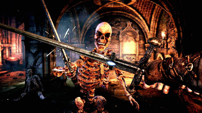 fantasy, slasher, horror, hellraid, action, skeleton, skull, warrior, 1080P, dark