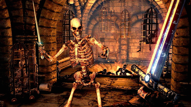 skeleton, skull, slasher, 1080P, action, warrior, hellraid, dark, horror, fantasy
