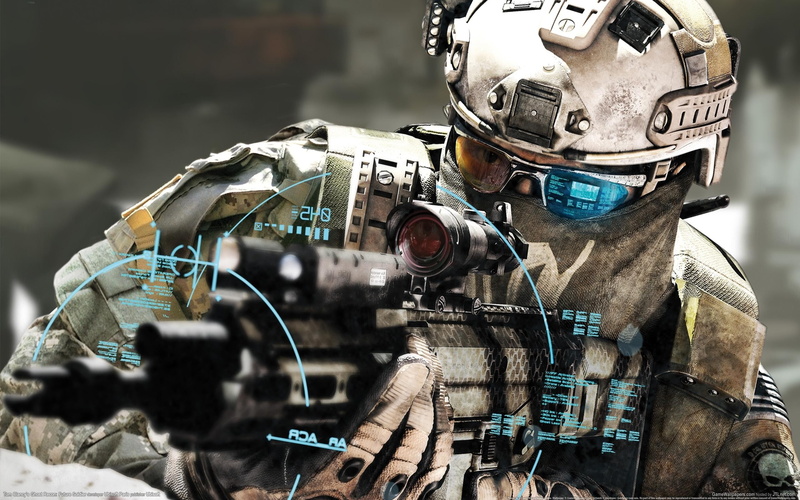 2K, futuristic, recon, weapons, aircraft, video, artwork, wall, ghost, tom, Video Games, games, soldiers, hd, warfare, clancy, art, military