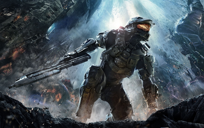 halo, soldiers, Video Games, art, hd, guns, games, video, 2K, x