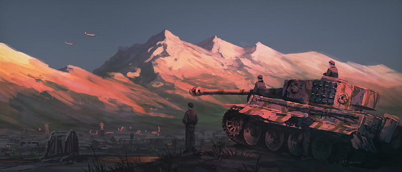 Tank, Tanks, Soldier, Artistic, Tiger Tank, 2K