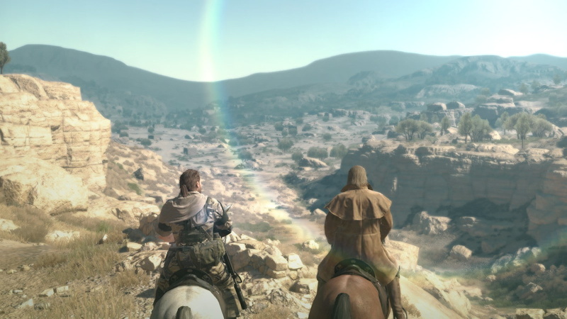 scenics - nature, sky, environment, beauty in nature, looking at view, Metal Gear Solid V: The Phantom Pain, people, leisure activity, Desert, sunlight