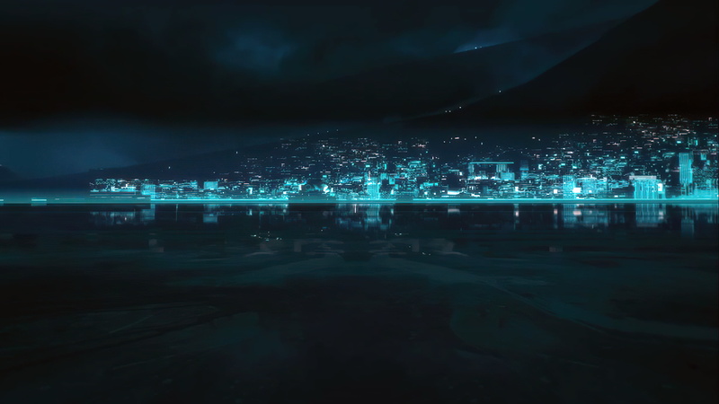 4K, city, blue, Tron: Uprising, Tron