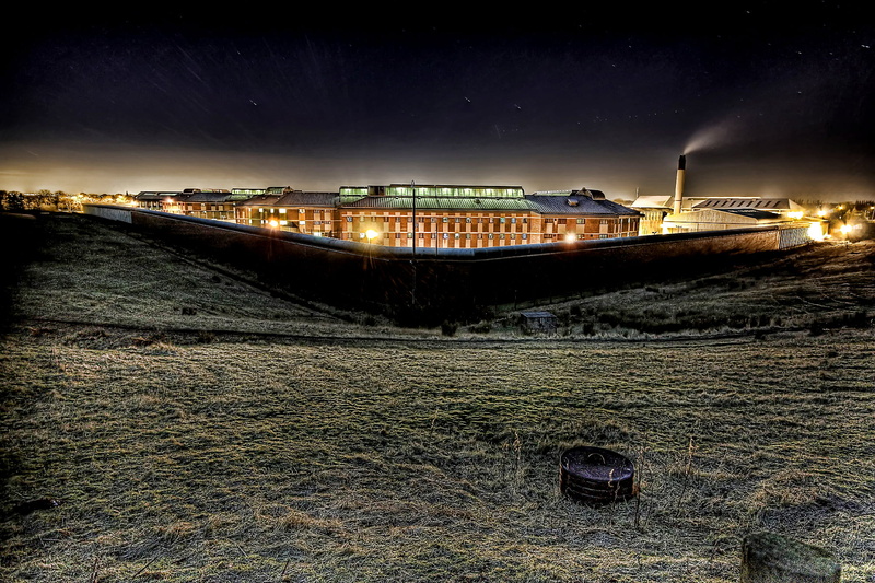HMP Risley, grass, Windows, night time, Lights, Smoke, Prison Break, nautical Vessel, sea, green grass, night, CCTV, green, field, Risley  Prison, time