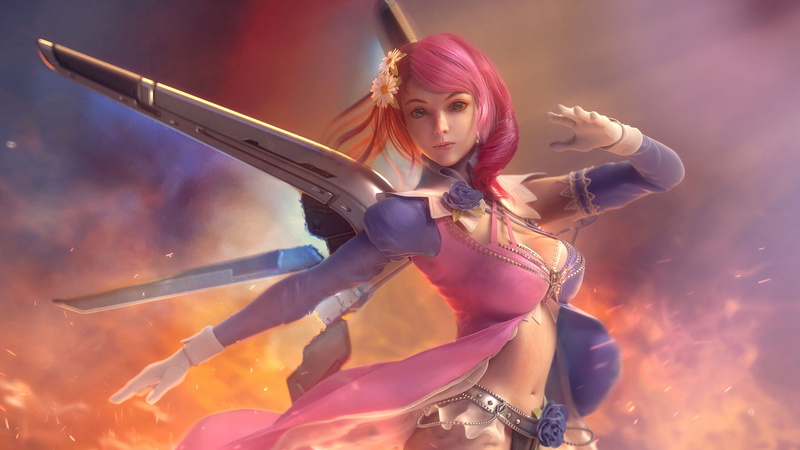 art, namco, girl, cyborg, 2K, Alisa Bosconovitch, Tekken