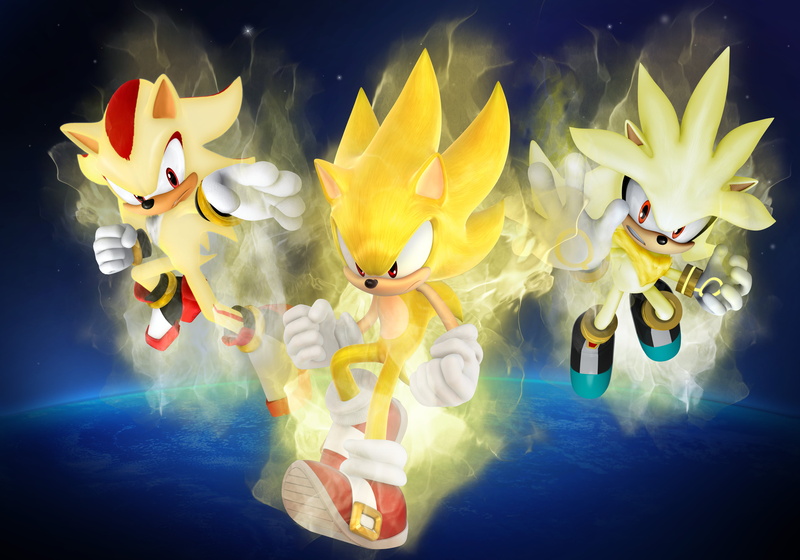 Sonic, Sonic the Hedgehog (2006), Silver the Hedgehog, Shadow the Hedgehog, Super Sonic, 4K