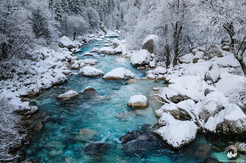 outdoors, snow, rock - object, flowing water, cold temperature, stream - flowing water, tranquil scene, beauty in nature, white, solid, turquoise, river