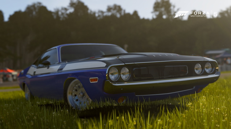 forza, grass, video games, muscle, forza motorsport, games, 1080P, video, blue, motorsport, car, black