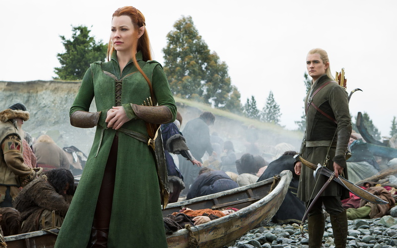 adult, elves, mode of transportation, nature, hobbit, Tauriel, boat, arrows, The Hobbit: The Battle of the Five Armies, young women, women, sitting, outdoors