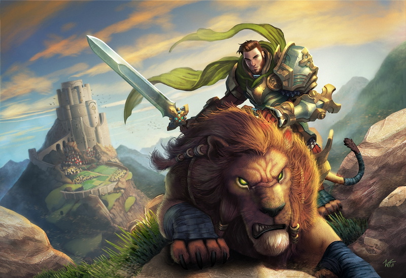 digital, human representation, forest, knight, Leo, World of Warcraft, young adult, adventure, sculpture, rider, 1080P, portrait, leisure activity, art