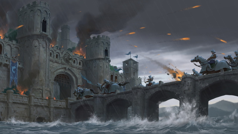 Fantasy, Water, Siege, Castle, 1080P, Knight, Bridge, Warrior