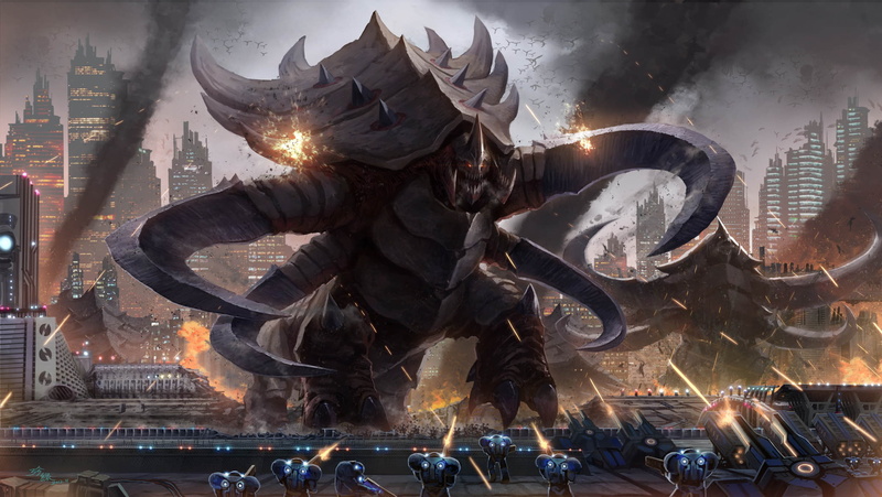 1080P, battle, futuristic, rifle, warriors, assault, war, cities, creatures, guns, monsters, soldiers, sci, weapons, starcraft