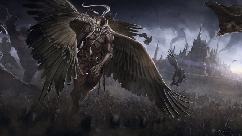 castle, war, 1080P, creatures, dark, warrior, cities, army, battle