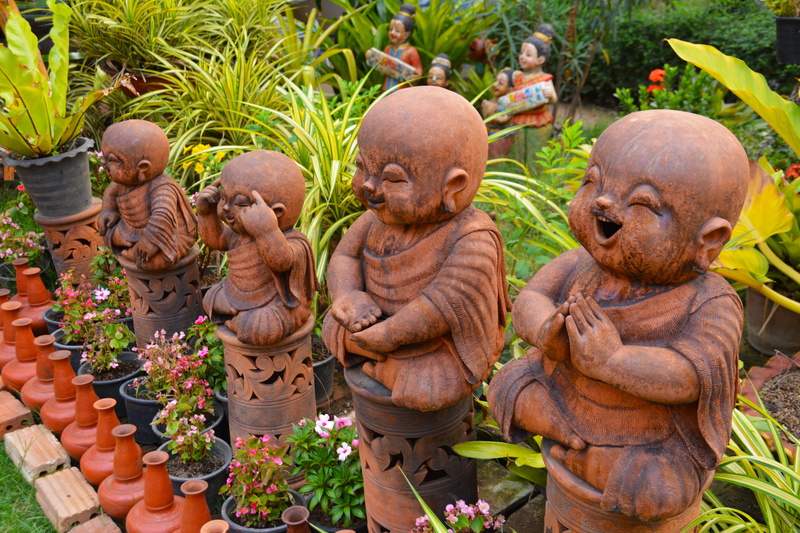 small, brown, gnome, cute, figurine, child, 5K, little, statuette, plant, elf, no people, thailand, craft, religion, face, human representation, culture