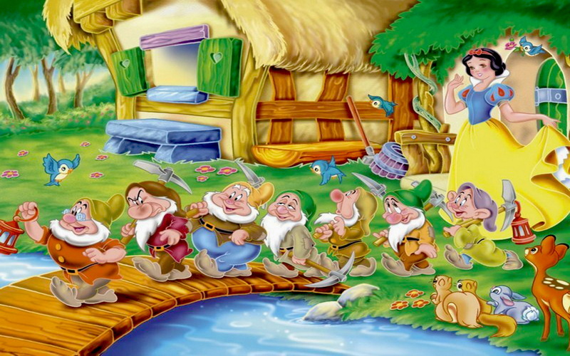 hd, snow, work, princess, 1080P, go, white, dwarfs, mine, seven