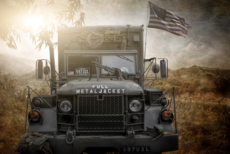 full metal jacket, 1080P, US army truck, composite, photoshop