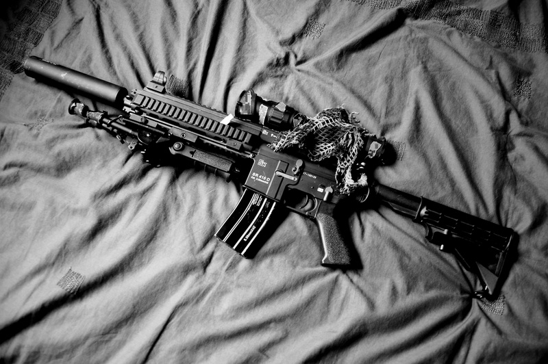rifle, weapon, koch, gun, 2K, 416, military, heckler