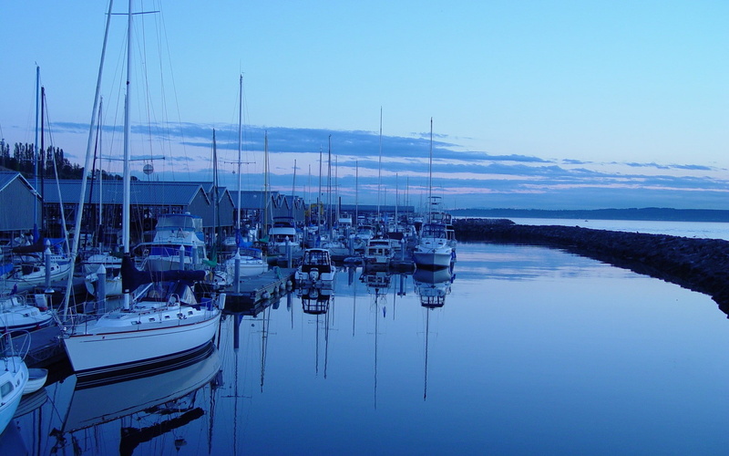 nature, harbor, beauty in nature, mode of transportation, transportation, evening, coast, nautical vessel, reflection, sea, no people, tranquility, 1080P