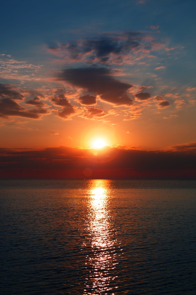 romantic sky, no people, sky, orange color, waterfront, nature, sun, scenics - nature, 4K, samsung, water, reflection, tranquility, cloud - sky