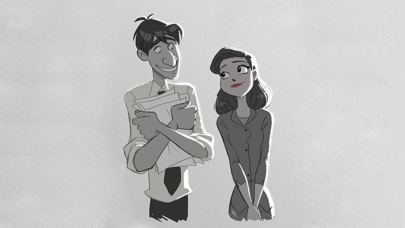 Paperman, holding, cut out, creativity, George, art and craft, male likeness, human representation, white background, indoors, emotion, people, men, women