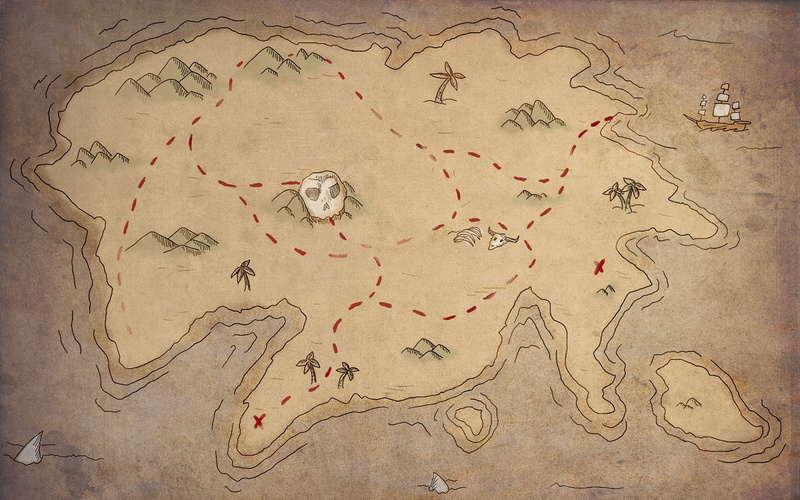 island, map, 1080P, treasure