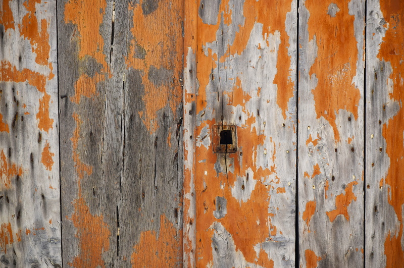 outdoors, peeling, wood - material, backgrounds, italy, orange, panel, board, close-up, brown, weathered, chipped, damaged, paint, pattern, rough, metal