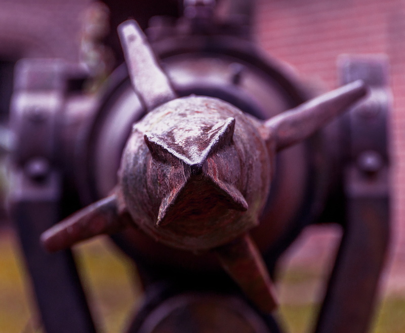 art and craft, iron harpoon, no people, sea, fishing, purple, brown, metal, focus on foreground, flower, security, textured, protection, lake, indoors
