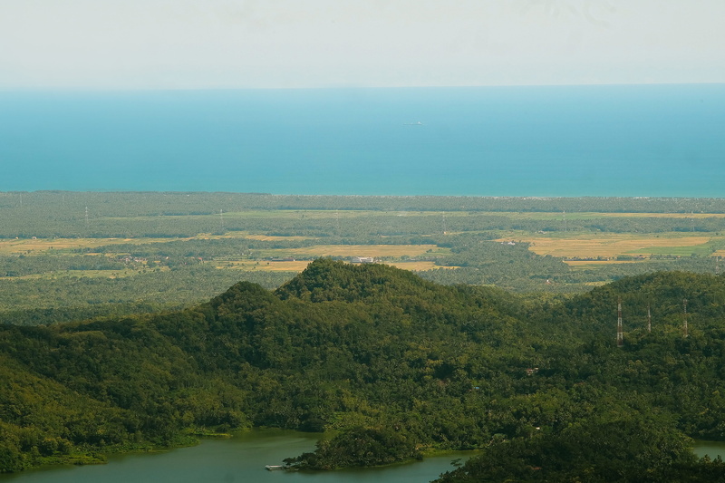 high angle view, water, green, nature, hill, 4K, wonderful, horizon, beach, bangkitristant, wates, tranquility, bangkit, tranquil scene, green color, yogyakarta
