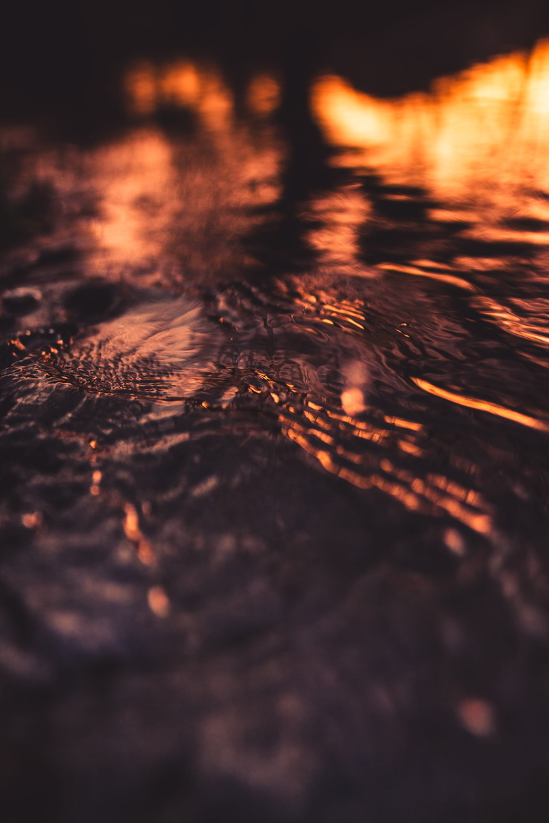 motion, waterfront, reflection, purple, full frame, bokeh, close-up, night, tranquility, land, ripple, wate, nature, sky, orange, beauty in nature, blur