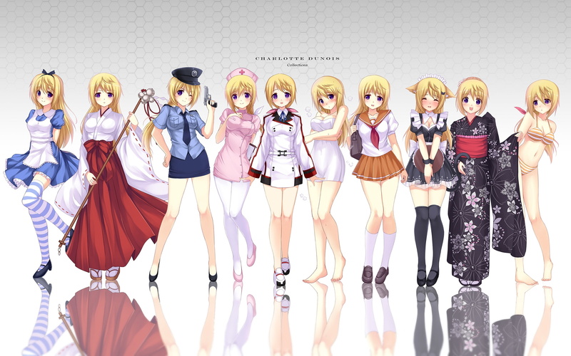 Infinite Stratos, girls, x, Dunois Charlotte, anime, 2K, hot, dunois, stratos, charlotte, infinite, art, hd