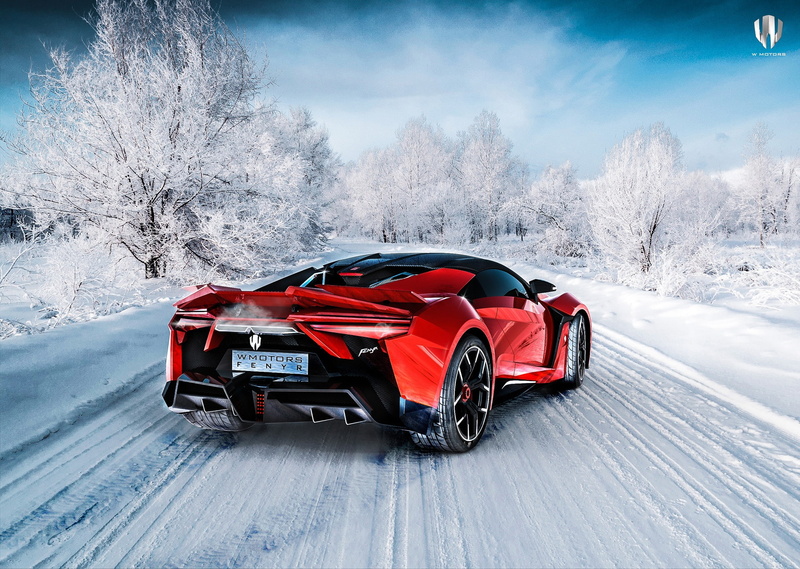 Supercar, Sports car, SuperSport, Winter, Concept Art, Rendering, Benoit Fraylon, Transport and Vehicles, Snow, by Benoit Fraylon, 1080P, WMotors, Red
