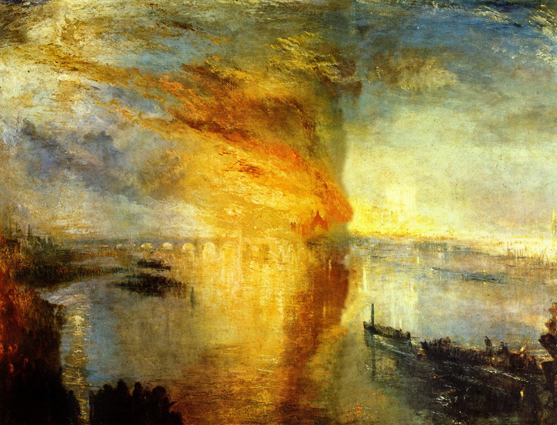 2K, Classic Art, fire, J. M. W. Turner, painting