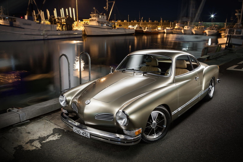 side view, stationary, speed, mode of Transport, motor Vehicle, karmann ghia, road, old-fashioned, vintage Car, front View, antique, car, headlight, 1973