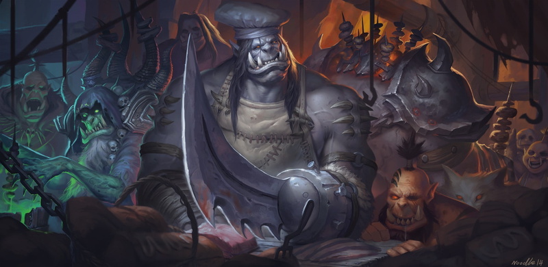 Orcs, 1080P, video games, Cook, fantasy Art, artwork, world of warcraft, digital art, Kargath