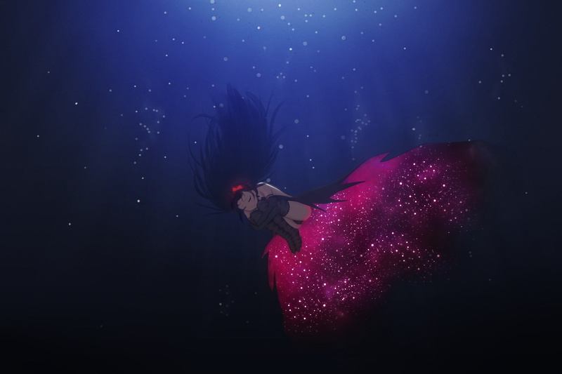 akemi homura, madoka, 1080P, mahou, girls, shoujo, magica, underwater, akemi, homura, mahou shoujo madoka magica, anime girls, anime, 2000x1333