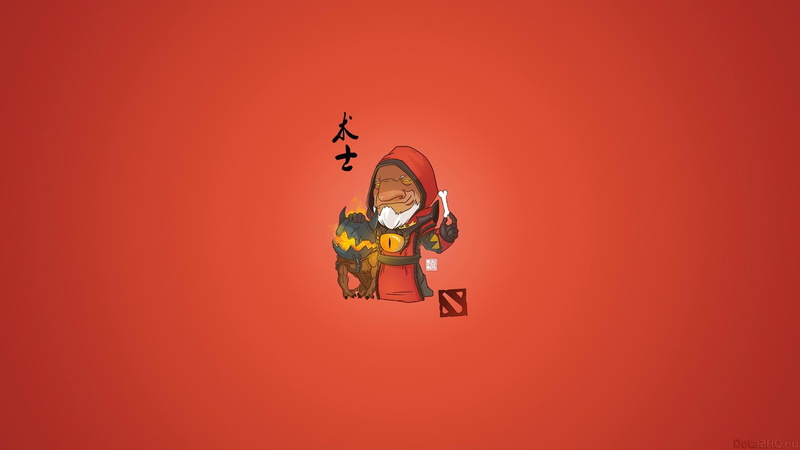 warlock, chibi, simple art, dota 2, 1080P