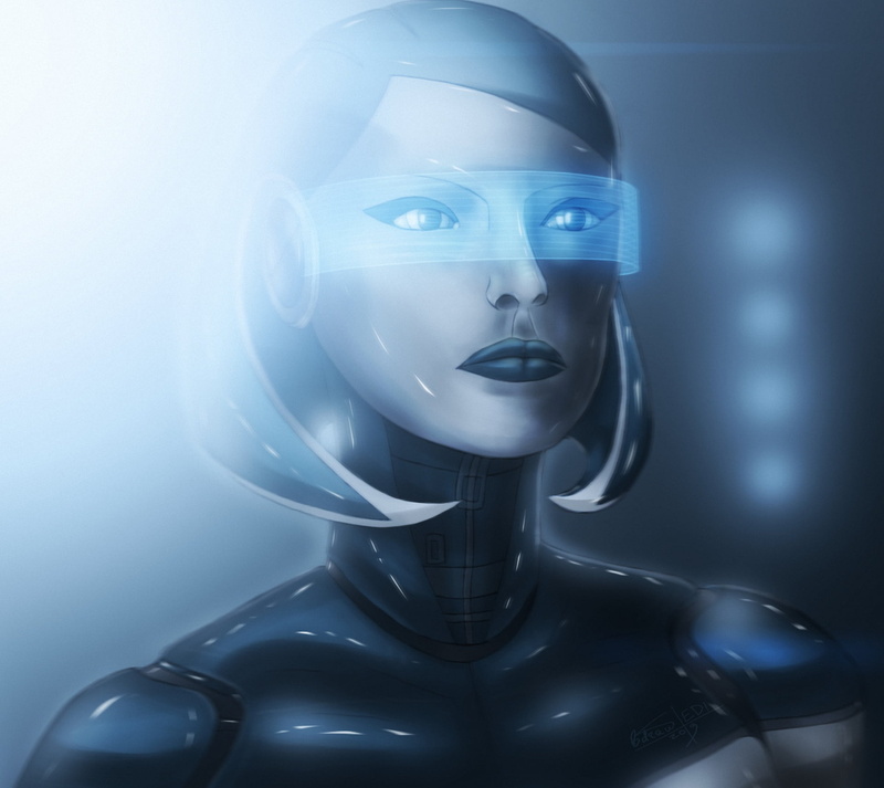 human representation, haired, studio shot, innovation, gray, blue, Android, close-up, futuristic, girl, edi, machinery, female, representation, male likeness