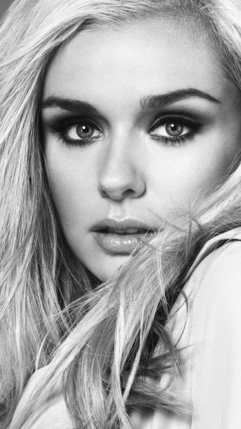 face, women, long hair, portrait display, open mouth, 1080P, blonde, monochrome, portrait, singer, looking at viewer, Katherine Jenkins