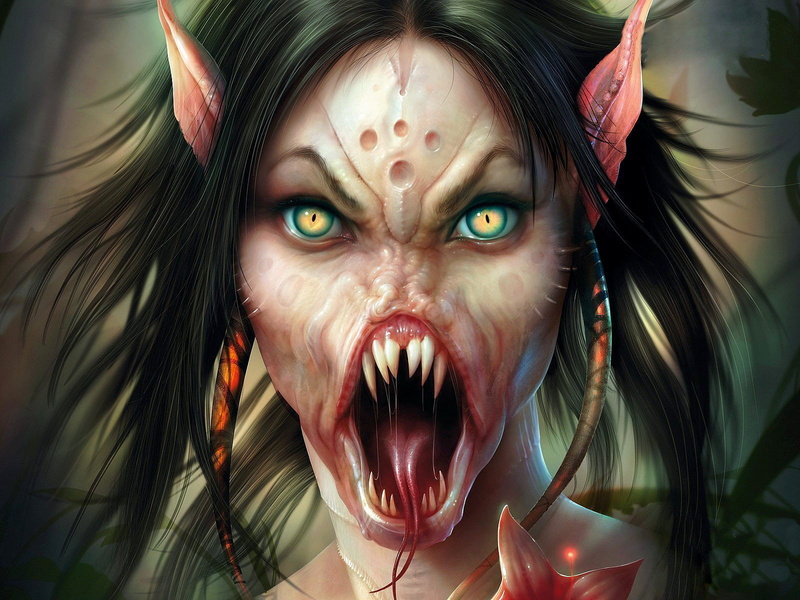 creature, artwork, fantasy art, demon, 720P, succubus
